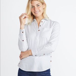 Marine Layer Dakota Popover Flannel Stripe